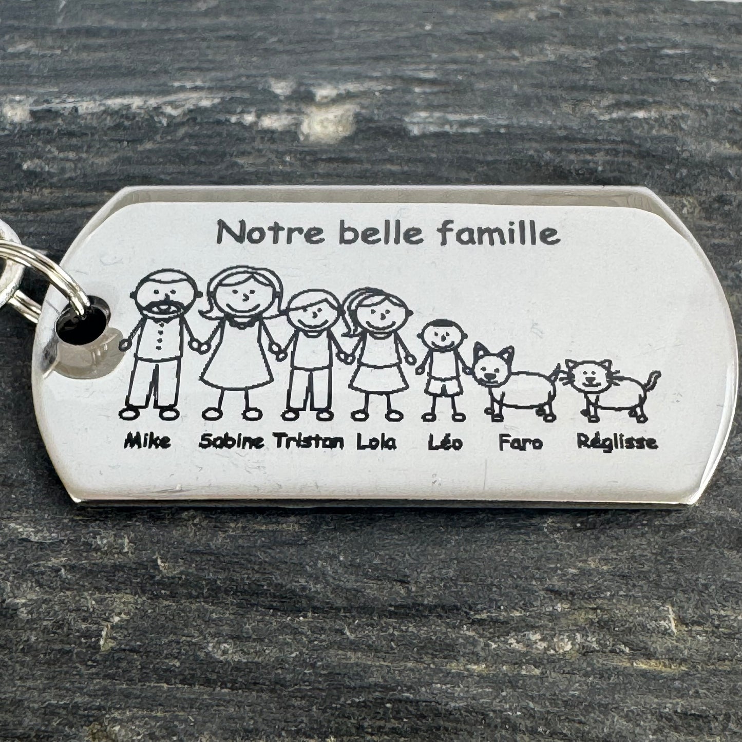 Porte clé famille