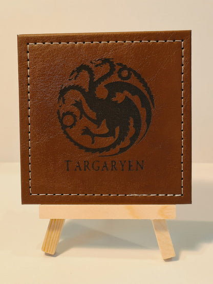 Sous-verres cuir Game of Thrones lot de 6