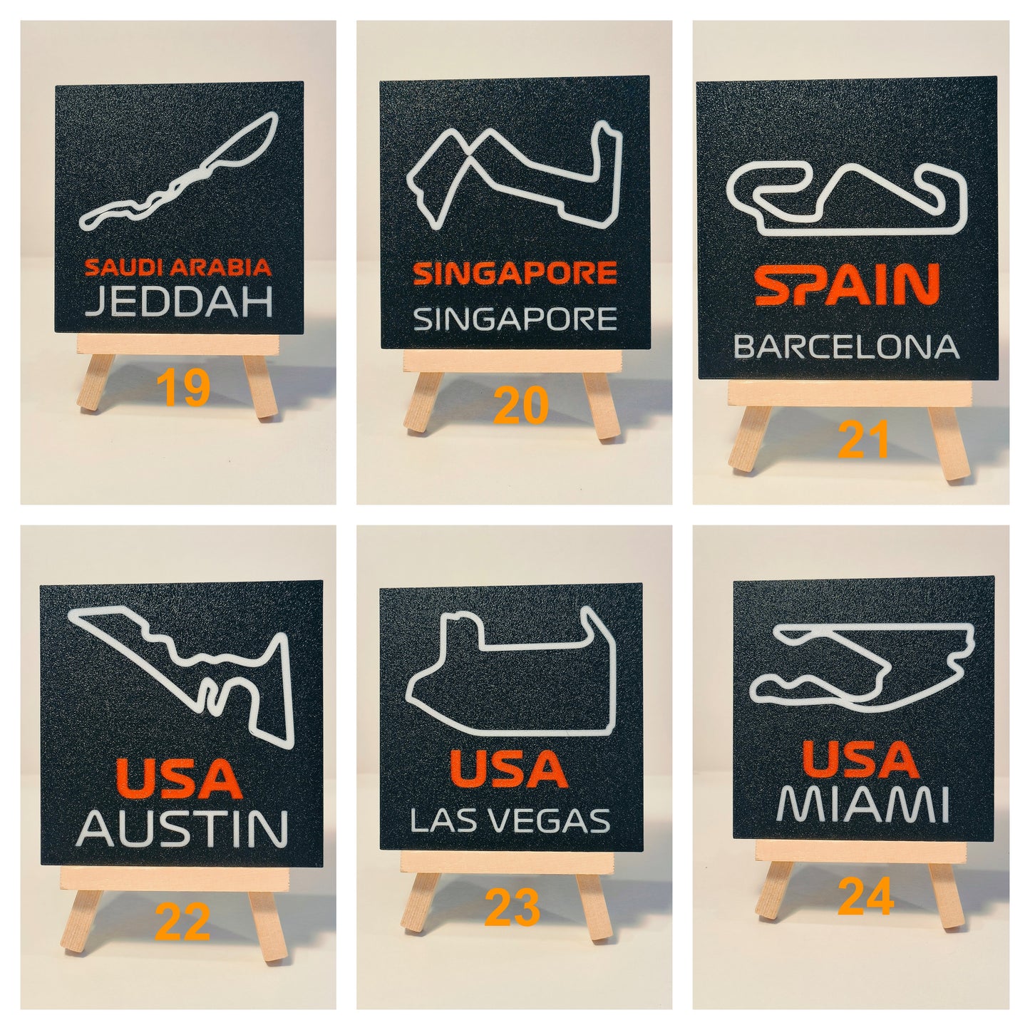 Sous-verres circuits de F1